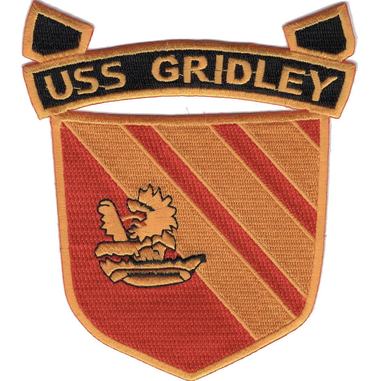 5" NAVY USS DLG-21 GRIDLEY LEADER EMBROIDERED PATCH