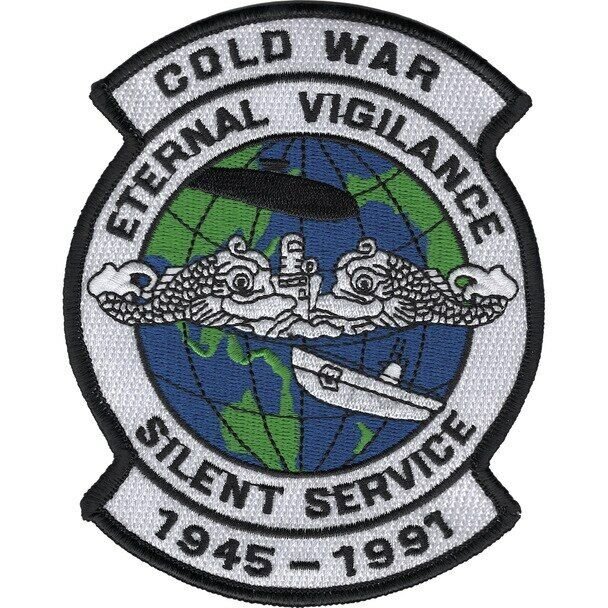 NAVY COLD WAR SILENT SERVICE SUBMARINE EMBROIDERED 5"  PATCH