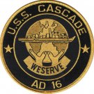 5" NAVY USS AD-16 CASCADE EMBROIDERED PATCH