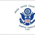 U.S.C.G. COAST GUARD FLAG SEMPER PARATUS STICKER DECAL