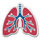 HUMAN LUNGS MEDICAL ENAMEL BADGE LAPEL PIN