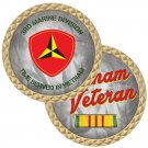 MARINE CORPS VIETNAM VETERAN RIBBON 3RD MARINE DIVISION  1.75" CHALLENGE COIN