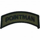 ARMY POINTMAN OD SUBDUED SHOULDER ROCKER TAB EMBROIDERED MILITARY PATCH