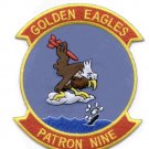 4.75" NAVY VP-9 GOLDEN EAGLES PATRON NINE EMBROIDERED PATCH