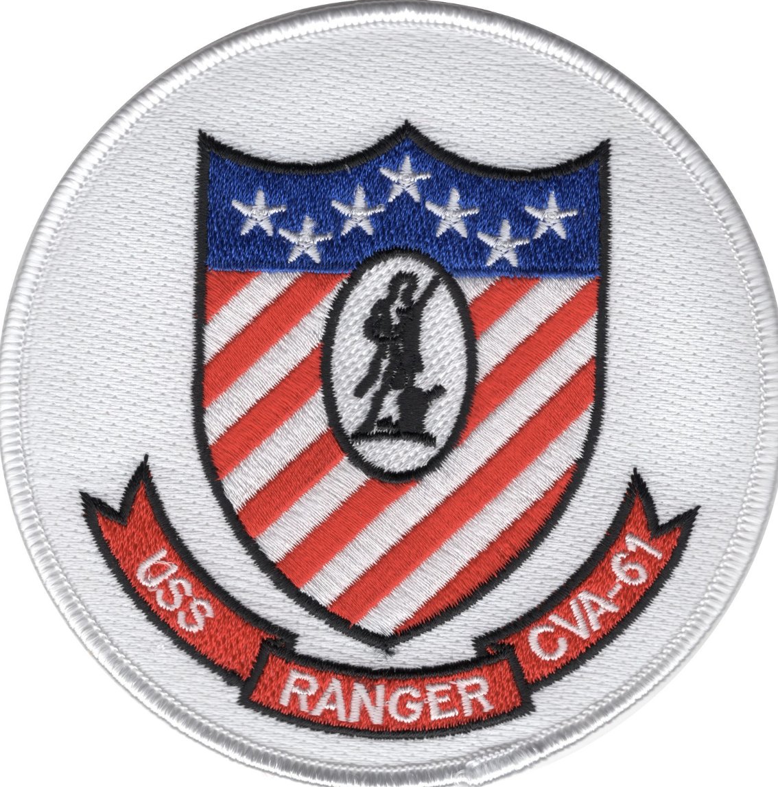 4.5" NAVY USS RANGER CVA-61 EMBROIDERED PATCH