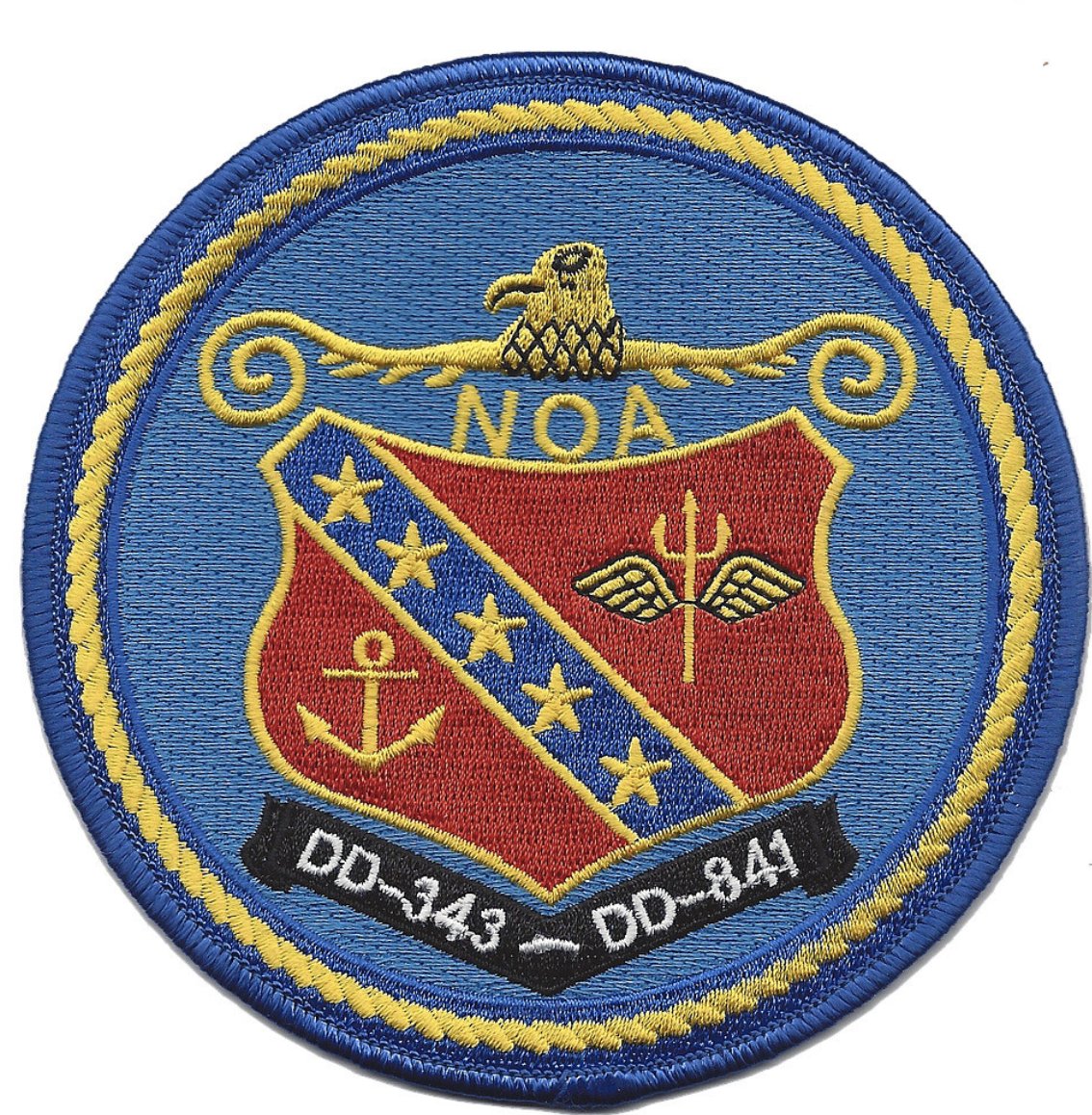 4.5" NAVY USS NOA DD-841 EMBROIDERED PATCH