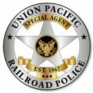 4" UNION PACIFIC RAILROAD POLICE STICKER DECAL USA MADE