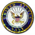 NAVY REFLECTIVE DOMED DECAL STICKER MADE IN USA