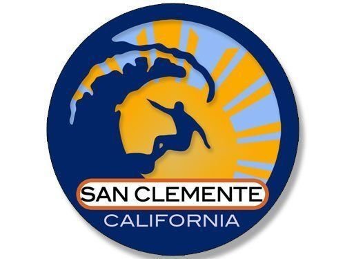 4" SAN CLEMENTE BEACH CALIFORNIA SURFING SURF SUN  STICKER DECAL MADE IN USA