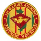 MARINE CORPS 1ST  MARINE AIRWING  VIETNAM VETERAN  4" EMBROIDERED MILITARY PATCH