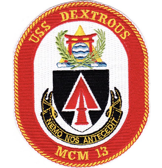 5" NAVY USS MCM-13 DEXTROUS EMBROIDERED PATCH