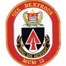 5" NAVY USS MCM-13 DEXTROUS EMBROIDERED PATCH