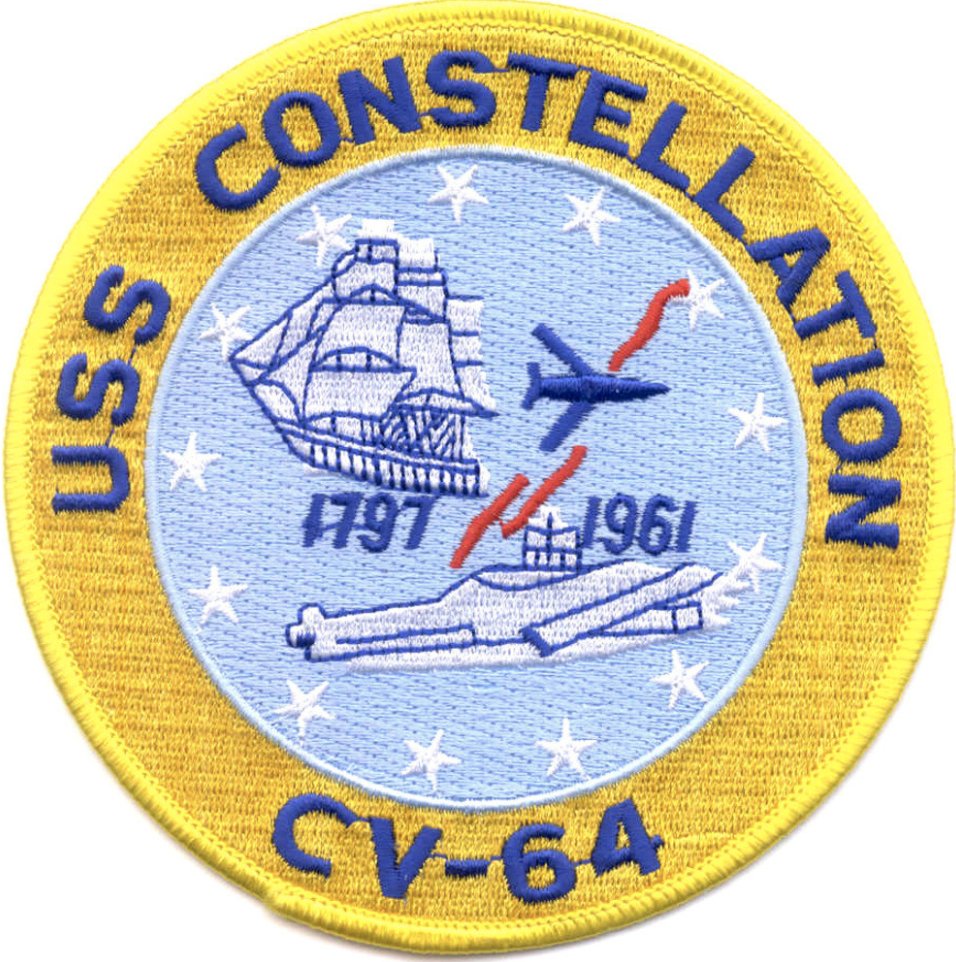 4.5" NAVY USS CV-64 CONSTELLATION EMBROIDERED PATCH