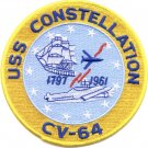 4.5" NAVY USS CV-64 CONSTELLATION EMBROIDERED PATCH