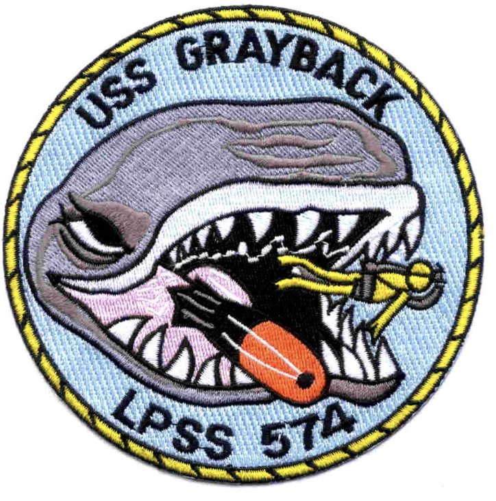 4.375" NAVY USS GRAYBACK LPSS-574 EMBROIDERED PATCH