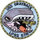 4.375" NAVY USS GRAYBACK LPSS-574 EMBROIDERED PATCH