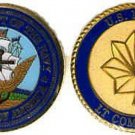 USN NAVY LIEUTENANT  COMMANDER GOLD LEAF CHALLENGE COIN