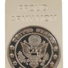 PROUD ARMY MOM ENGRAVABLE MILITARY  DOG TAG WITH 24" CHAIN
