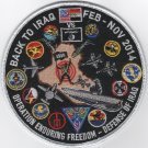 5" NAVY CVN-77 CVW-8 2014 BACK TO IRAQ CRUISE OEF ROUND JACKET EMBROIDERED PATCH