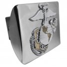 MARINE CORPS CHROME METAL HITCH COVER EGA GOLD  CHROME EMBLEM MADE IN USA