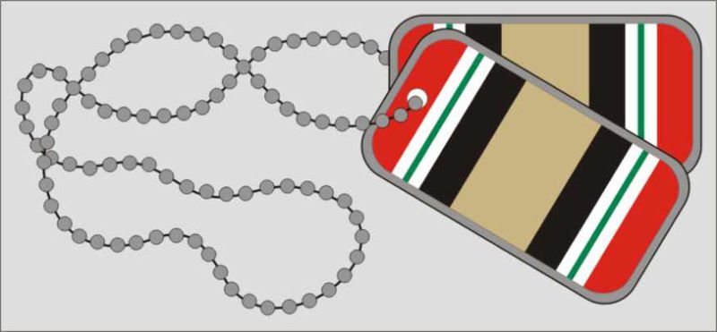 IRAQ CAMPAIGN RIBBON DOG TAG  STICKER WINDOW CAR DECAL