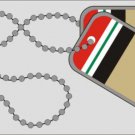 IRAQ CAMPAIGN RIBBON DOG TAG  STICKER WINDOW CAR DECAL