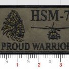4" NAVY MARINE CORPS HSM-72 PROUD WARRIOR COMMAND FLAG HOOK LOOP PATCH