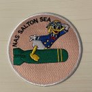 4" NAVY NAS SALTON SEA DONALD DUCK MISSILE SHIP ROUND EMBROIDERED PATCH