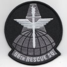 4" USAF AIR FORCE 56TH RESCUE SQUADRON GRAY BLACK FW EMBROIDERED JACKET PATCH