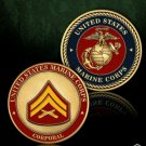 USMC MARINE CORPS CORPORAL EGA 1.75"  CHALLENGE COIN