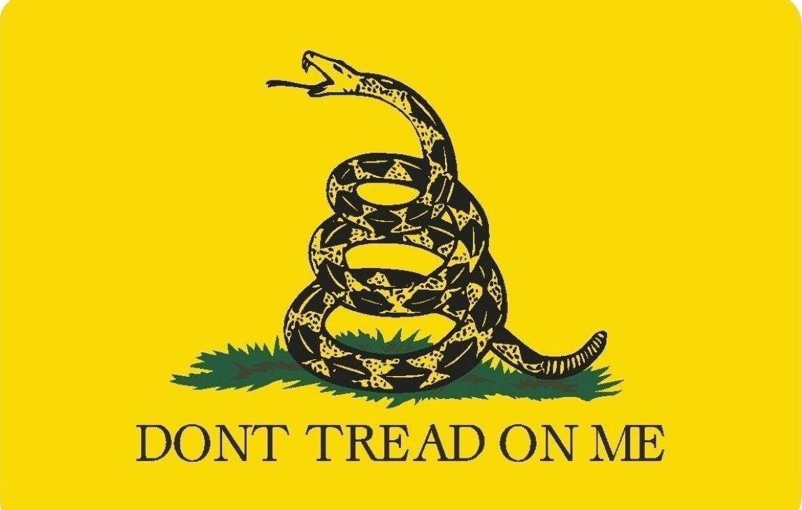 DON'T TREAD ON ME BUMPER STICKER GADSDEN FLAG STICKER DECAL MADE IN USA