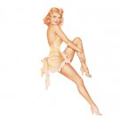 6" military nose art strawberry blonde pin up bumper sticker decal usa made