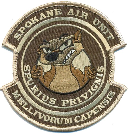 USCBP SPOKANE AIR UNIT HONEY BADGERS WASHINGTON BROWN EMBROIDERED PATCH