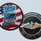 NAVY USS INDIANA SSN-789 SUBMARINE GOLD SILVER DOLPHIN CHALLENGE COIN