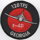 4" USAF AIR FORCE 128TFS F-4D RED WHITE GEORGIA 840TH EMBROIDERED JACKET PATCH