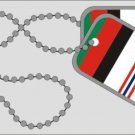6.5" AFGHANISTAN CAMPAIGN RIBBON DOG TAG  STICKER  CAR DECAL