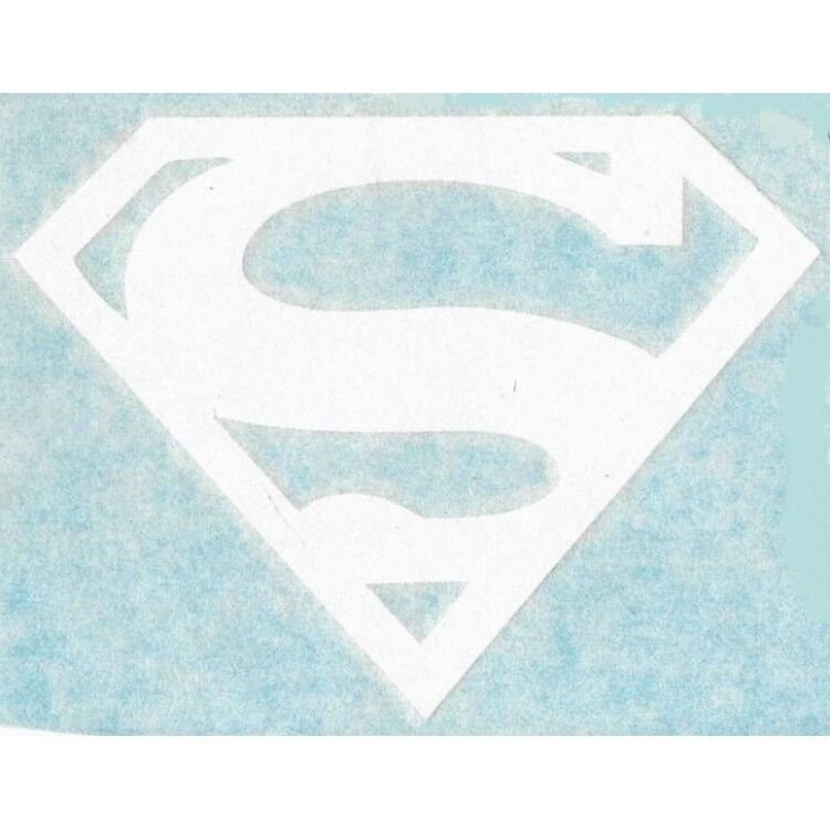 superman superhero logo white auto car sticker decal