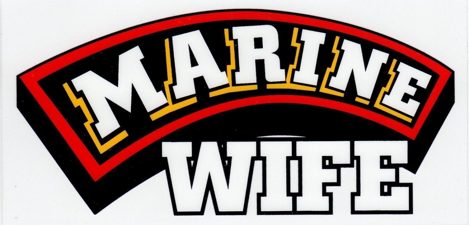 MARINE CORPS WIFE MILITARY COLOR CAR TAB WINDOW STICKER DECAL