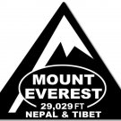 4" MOUNT EVEREST NEPAL & TIBET 29,029  FT BUMPER CAR STICKER DECAL MADE IN USA