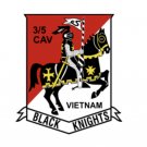 4" 3/5 vietnam 3rd squadron 5th cavalry black knights army sticker decal