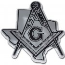 masonic texas chrome auto emblem decal usa made