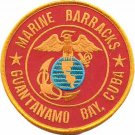 4.5" USMC MARINE CORPS BARRACKS GUANTANAMO BAY CUBA ROUND EMBROIDERED PATCH