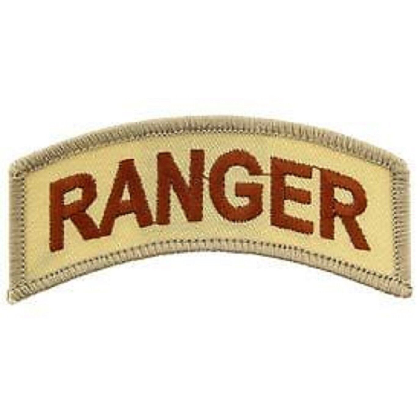 ARMY RANGER DESERT SHOULDER ROCKER TAB EMBROIDERED MILITARY PATCH