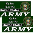 MY SON IS IN THE ARMY HELMET BUMPER PACK OF 4 STICKER DECAL USA MADE