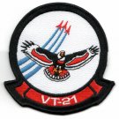 4" NAVY VT-21 SQUADRON 3 A/C EAGLE FIGHTING REDHAWKS EMBROIDERED JACKET PATCH