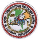 4" NAVY NAVAL MOBILE CONSTRUCTION BATTALION CENTER GULFPORT EMBROIDERED PATCH