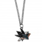 san jose sharks licensed nhl hockey charm necklace 22" chain