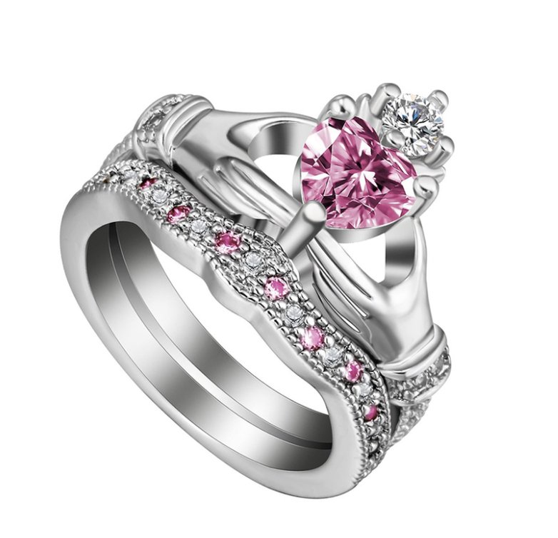 PINK CLADDAGH RING