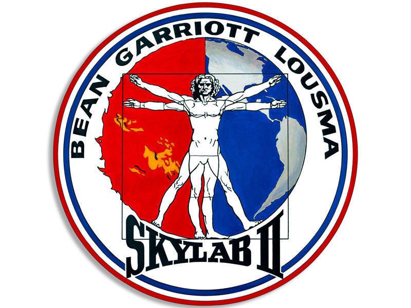 4" SKYLAB 2 SPACE LOGO  HELMET CAR BUMPER EMBLEM DECAL STICKER MADE IN USA