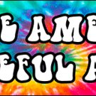 9" MAKE AMERICA GRATEFUL AGAIN MAGA TIE DYE BUMPER DECAL STICKER